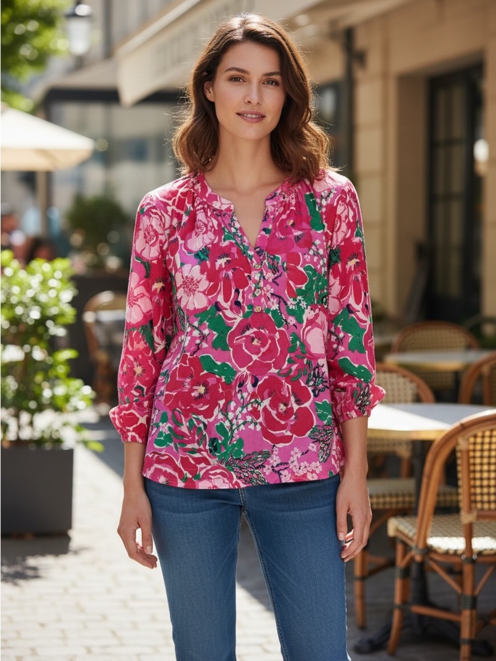 Lilly Pulitzer Alina In Hotty Pink Floral Print